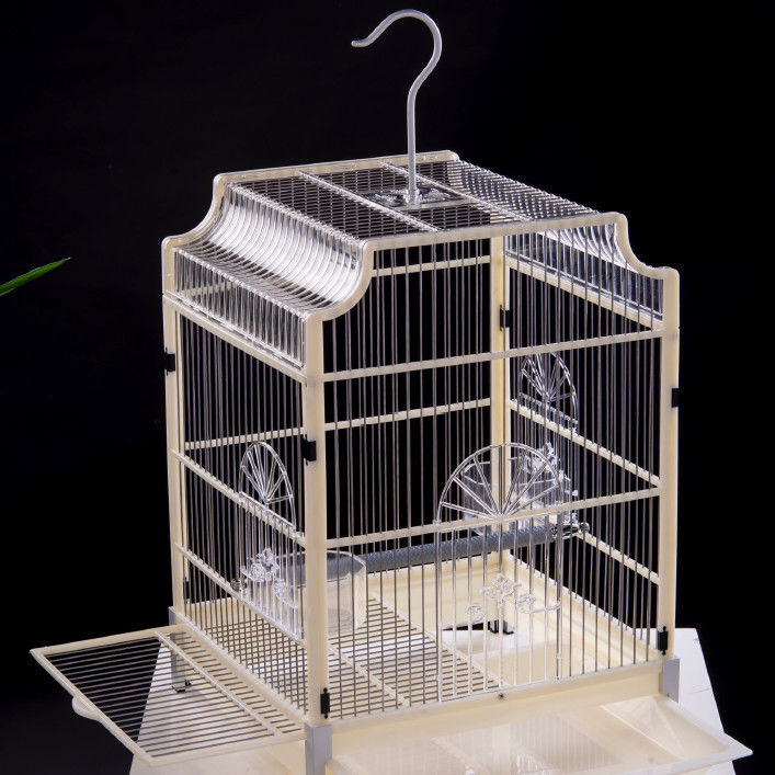 Beige White Color Bird Cage Size 34*32*45cm Easy To Maintain Excellent Performance